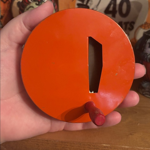 Witch Tin Rachet Noise Maker Vintage Halloween 1930's Art Deco Great condition - Picture 4 of 6